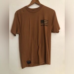 Howitzer American Patriot T-Shirt Brown Small Dont Tread On Me USA Military Tee